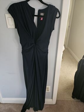 Vince Camuto Navy Twist-Front Jumpsuit